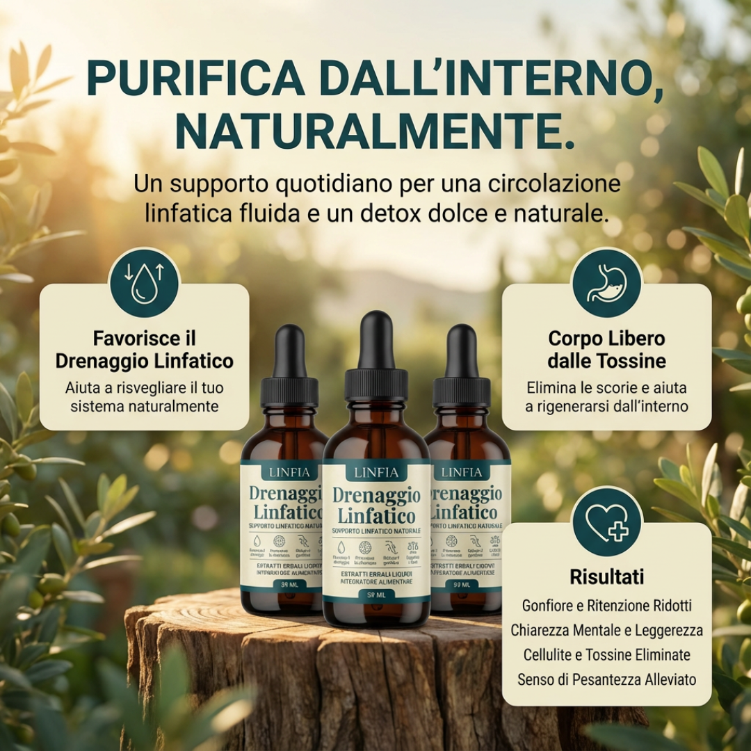 GOCCE di BENESSERE per il DRENAGGIO LINFATICO